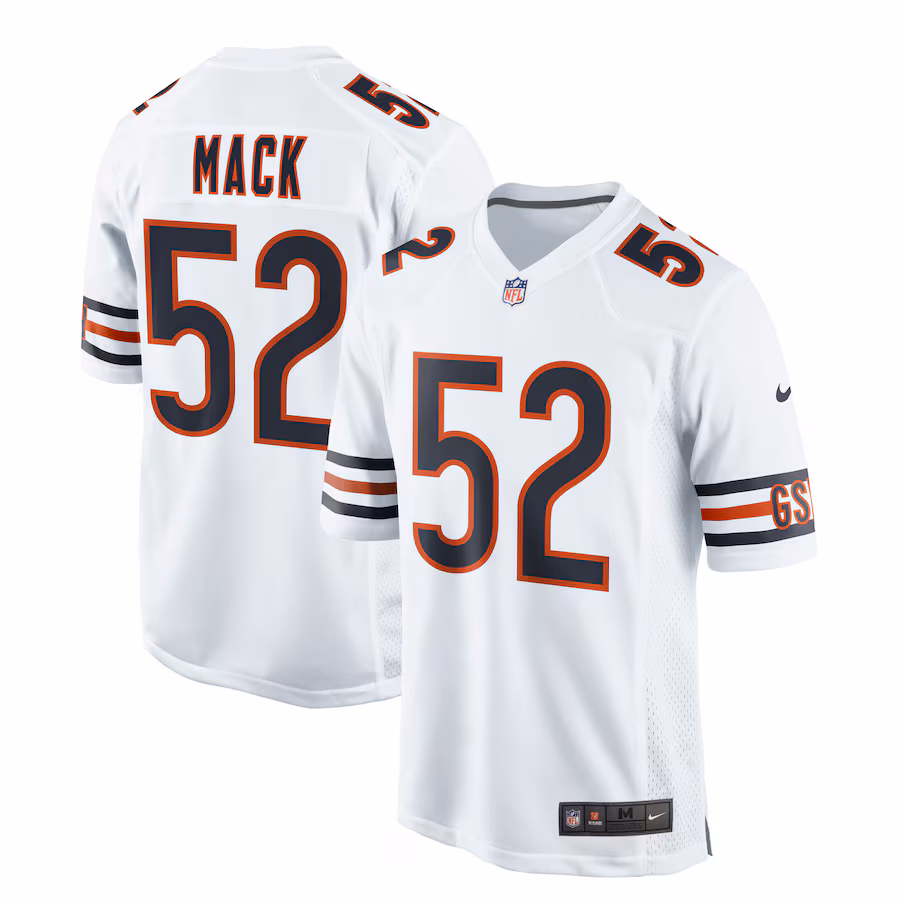 Men's Chicago Bears Khalil Mack Nike White Game Jersey - ujerseystore