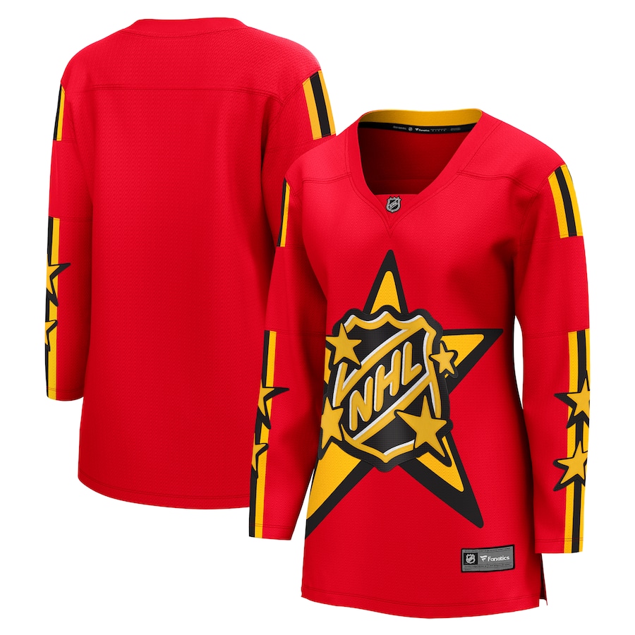 Women's Fanatics Red 2024 NHL All-Star Game Breakaway Jersey - ujerseystore