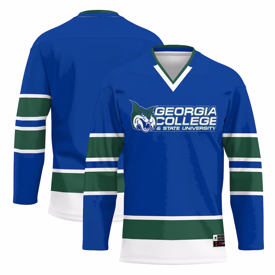 Georgia College Bobcats GameDay Greats Youth  Hockey Jersey - Blue - ujerseystore