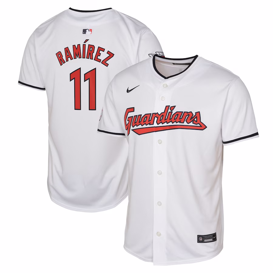 Youth Cleveland Guardians Jose Ramirez Nike White Home Limited Player Jersey - ujerseystore