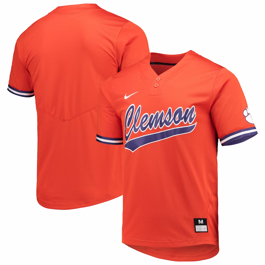Clemson Tigers Nike Unisex Two-Button Replica Softball Jersey - Orange - ujerseystore