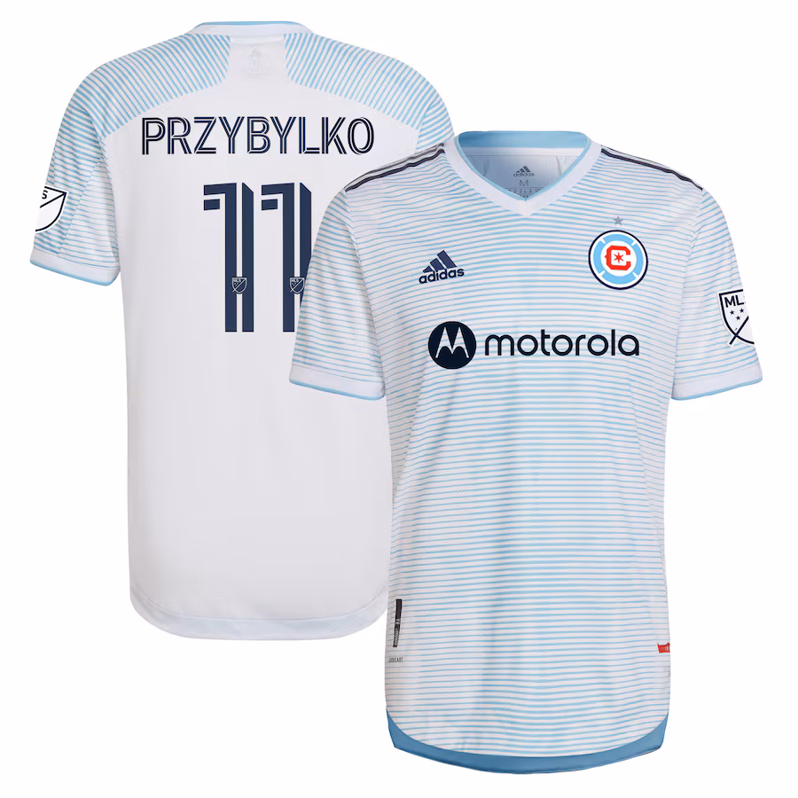Men's Chicago Fire adidas White 2022 Lakefront Kit Authentic Player Jersey - ujerseystore
