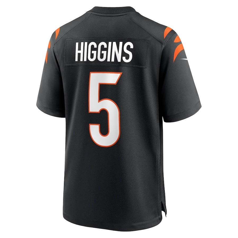 Men's Cincinnati Bengals Tee Higgins Nike Black Game Player Jersey - ujerseystore
