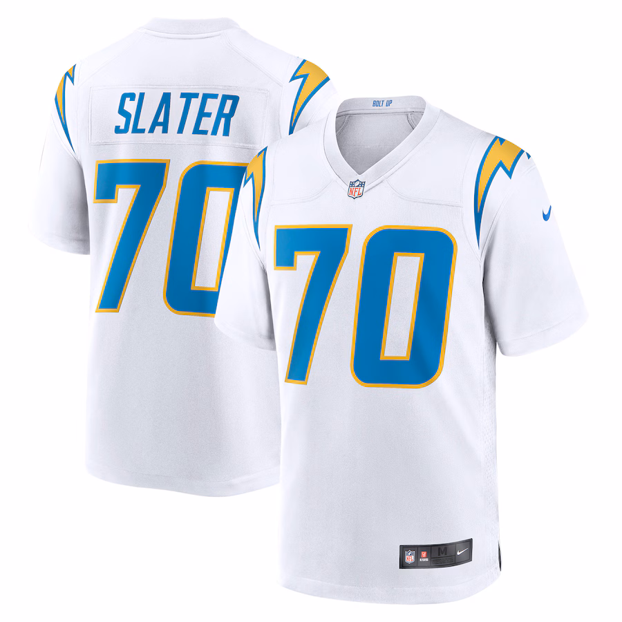 Men's Los Angeles Chargers Rashawn Slater Nike White Game Jersey - ujerseystore