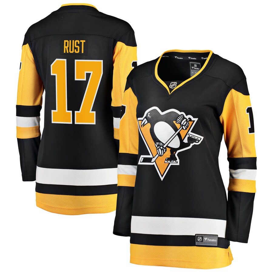 Women's Pittsburgh Penguins Bryan Rust Fanatics Branded Black Premier Breakaway Player Jersey - ujerseystore