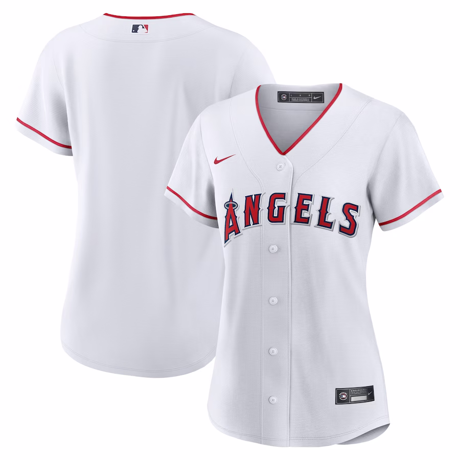 Women's Los Angeles Angels Nike White Home Blank Replica Jersey - ujerseystore