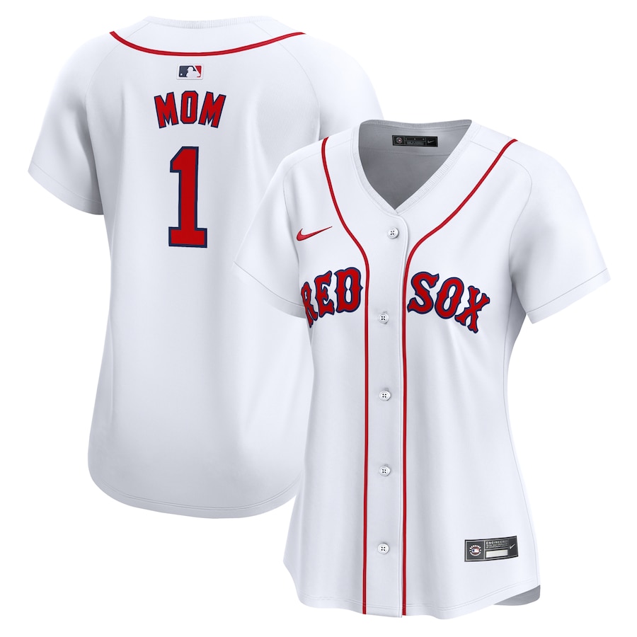 Women's Boston Red Sox Nike White #1 Mom Home Limited Jersey - ujerseystore
