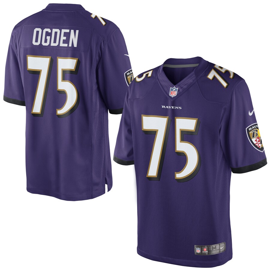 Mens Nike Jonathan Ogden Purple Baltimore Ravens Retired Player Limited Jersey - ujerseystore