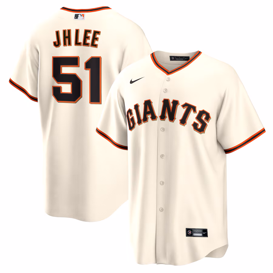 Men's San Francisco Giants Jung Hoo Lee Nike Cream Home Replica Player Jersey - ujerseystore