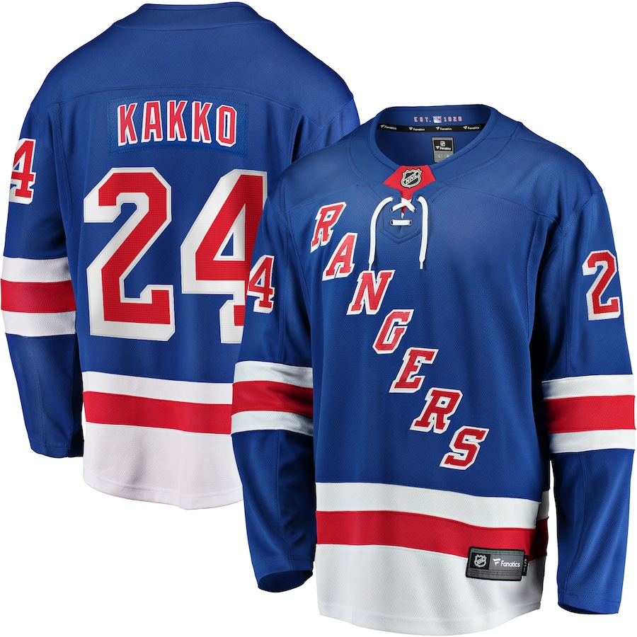 Men's New York Rangers Kaapo Kakko Fanatics Blue Replica Player Jersey - ujerseystore