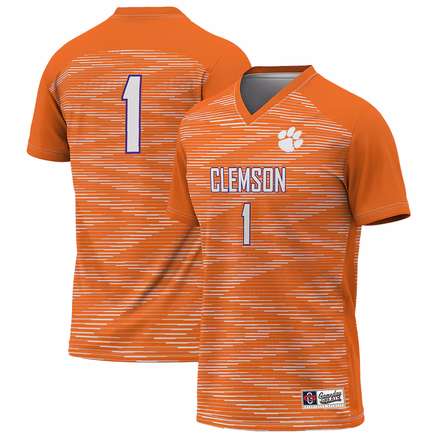 Youth GameDay Greats #1 Orange Clemson Tigers Lightweight Soccer Jersey - ujerseystore
