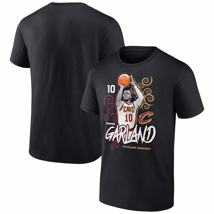 Men's Cleveland Cavaliers Darius Garland Black Competitor T-Shirt - ujerseystore