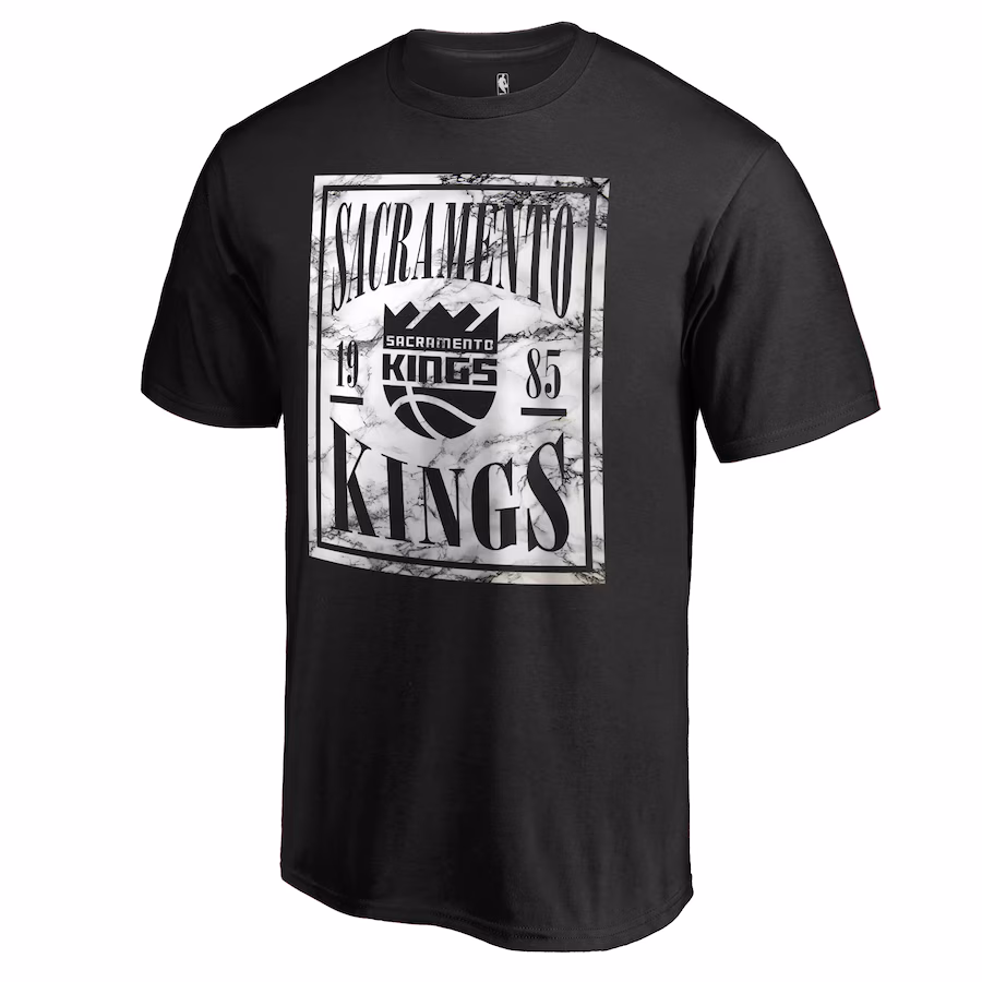 Men's Sacramento Kings Black Court Vision T-Shirt - ujerseystore