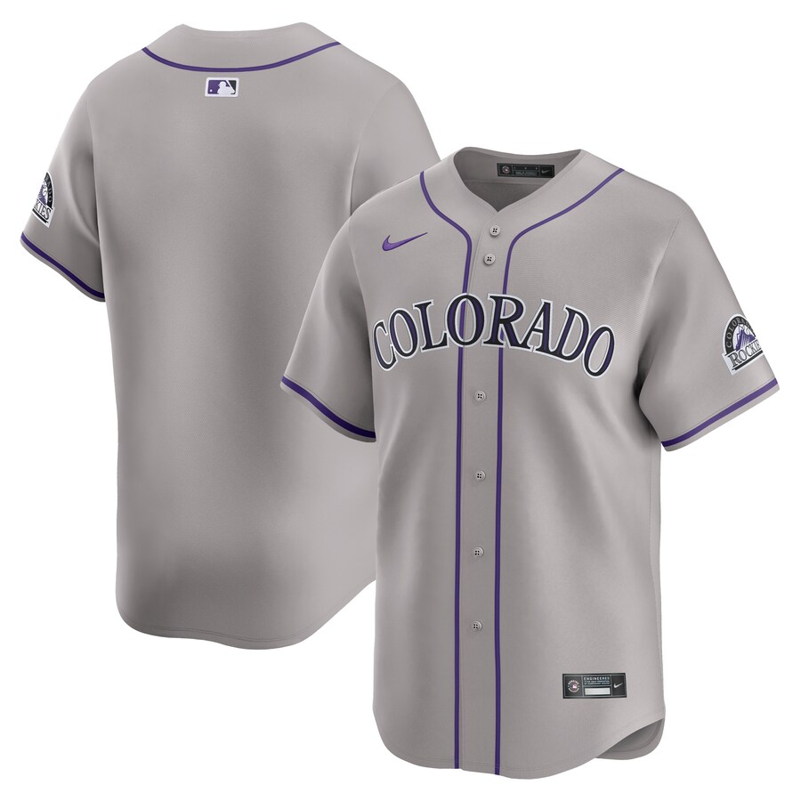 Men's Colorado Rockies  Nike Gray Road Limited Jersey - ujerseystore