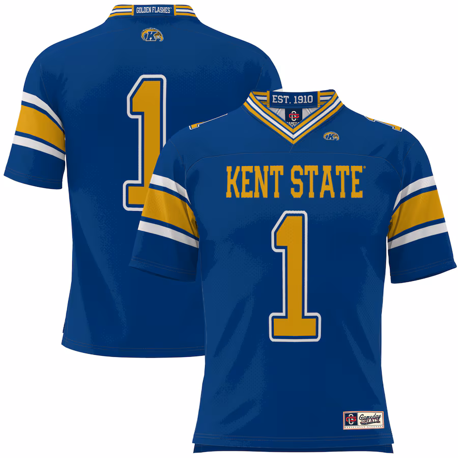 Men's GameDay Greats #1 Navy Kent State Golden Flashes Football Jersey - ujerseystore