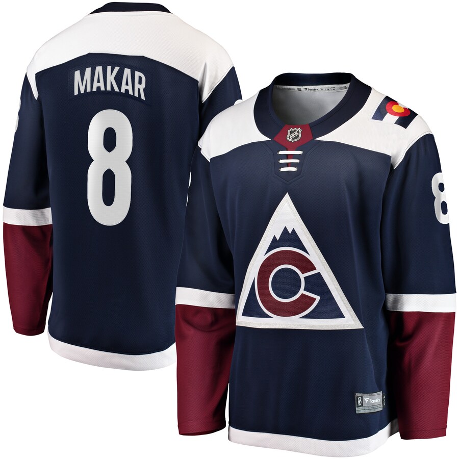 Men's Colorado Avalanche Cale Makar Fanatics Branded Navy Alternate 2018/19 Premier Breakaway Player Jersey - ujerseystore