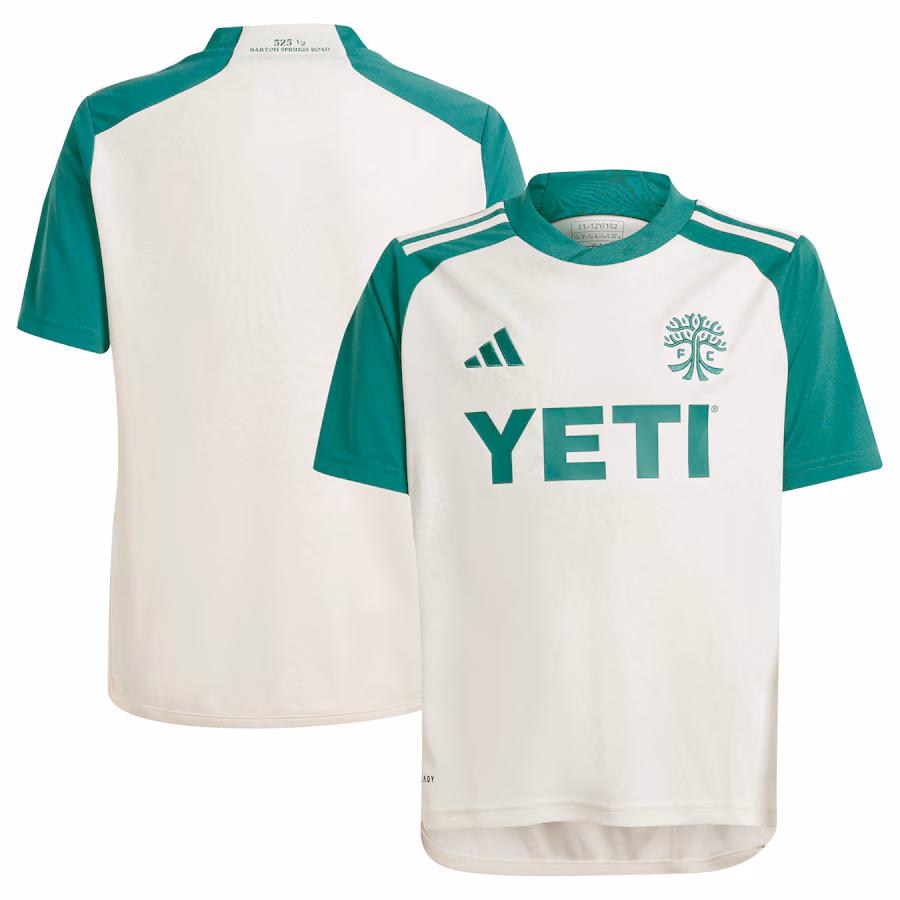 Youth Austin FC  adidas Tan 2024 The Armadillo Kit Replica Jersey - ujerseystore