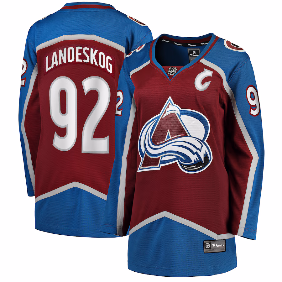 Women's Colorado Avalanche Gabriel Landeskog Fanatics Burgundy Captain Patch Home Breakaway Player Jersey - ujerseystore