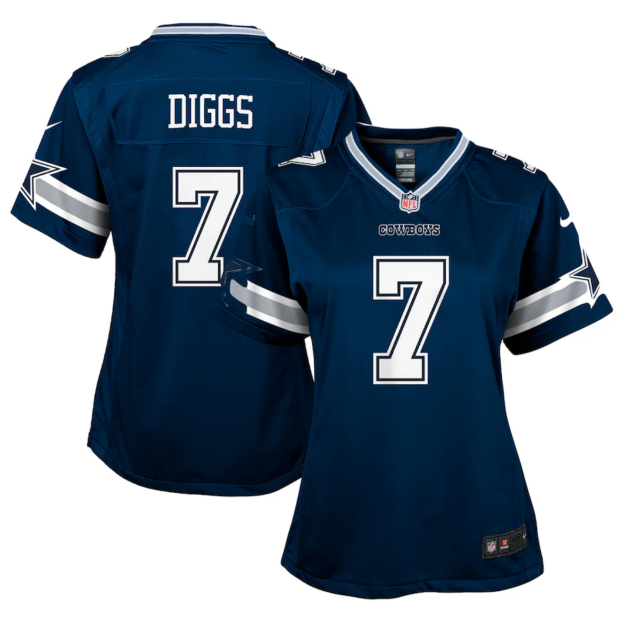 Girls Youth Dallas Cowboys Trevon Diggs Nike Navy Game Jersey - ujerseystore