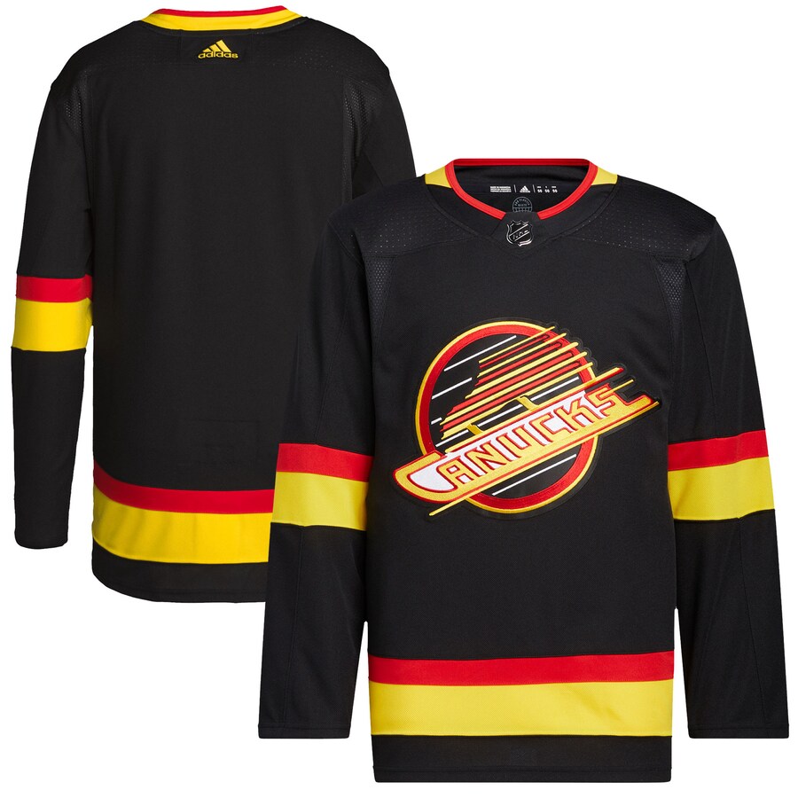 Men's Vancouver Canucks adidas Black Retro Primegreen Authentic Pro Blank Jersey - ujerseystore