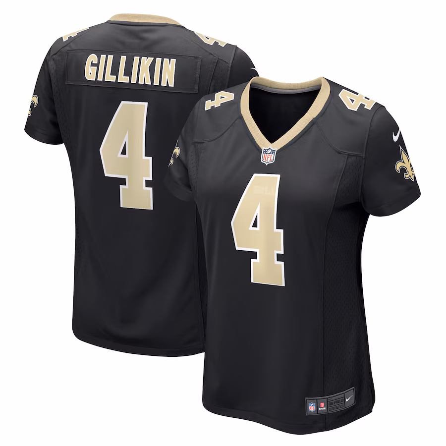 Women's New Orleans Saints Blake Gillikin Nike Black Game Player Jersey - ujerseystore