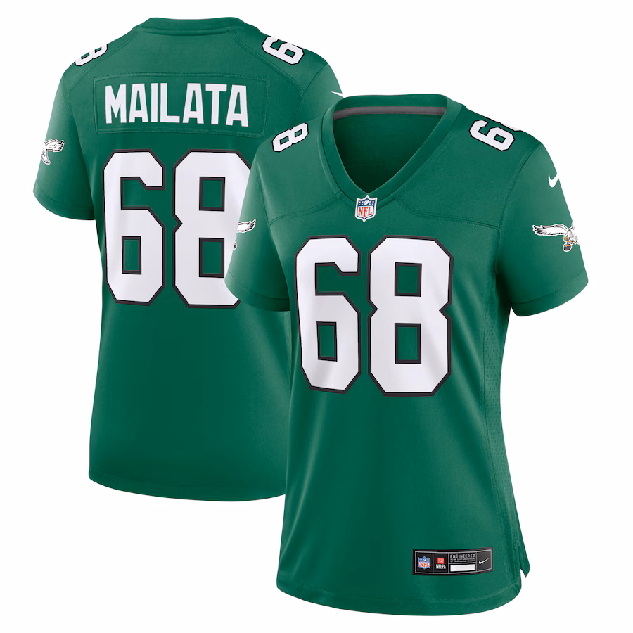 Women's Philadelphia Eagles Jordan Mailata Nike Kelly Green Alternate Game Jersey - ujerseystore