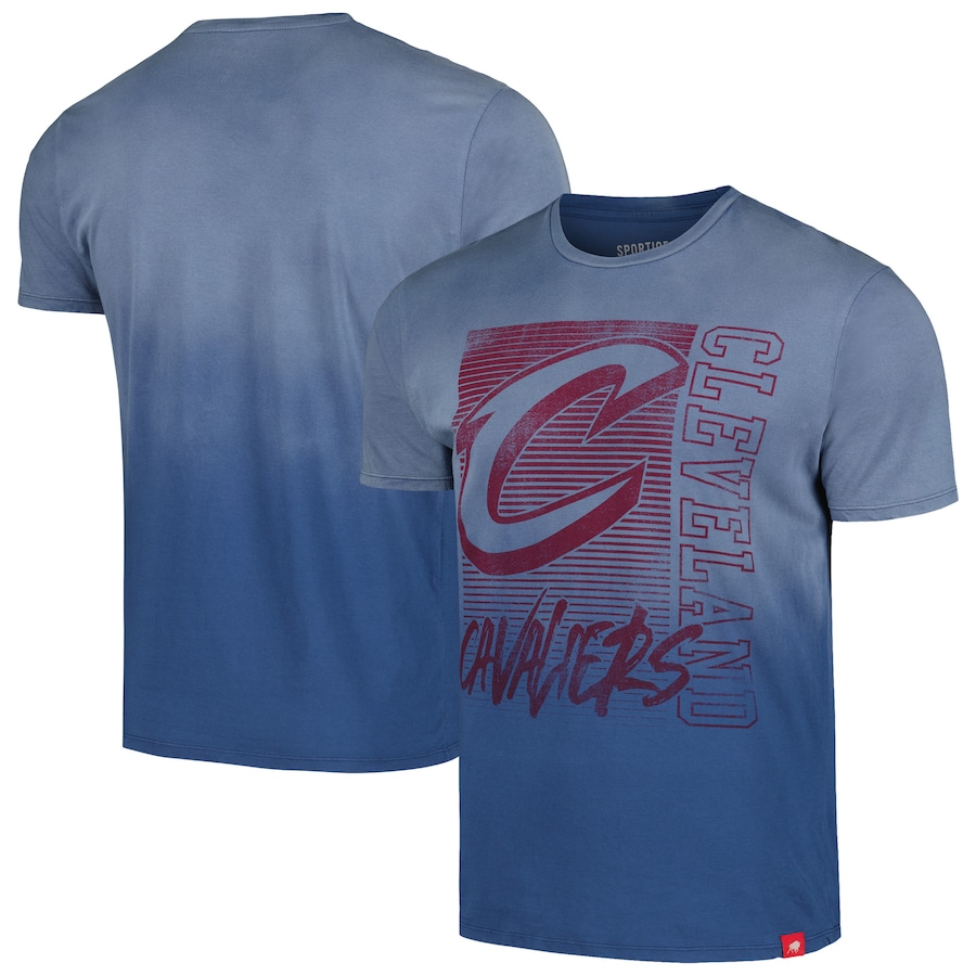 Unisex Cleveland Cavaliers Sportiqe Navy Bingham Sun-Fade T-Shirt - ujerseystore