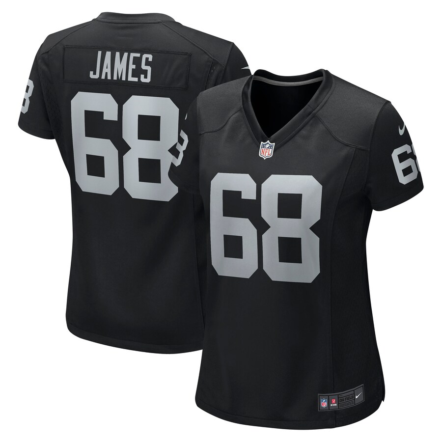 Women's Las Vegas Raiders Andre James Nike Black Game Jersey - ujerseystore
