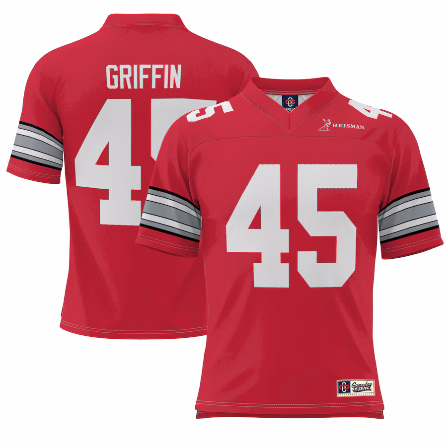 Men's GameDay Greats Archie Griffin Scarlet Ohio State Buckeyes Heisman Football Jersey - ujerseystore