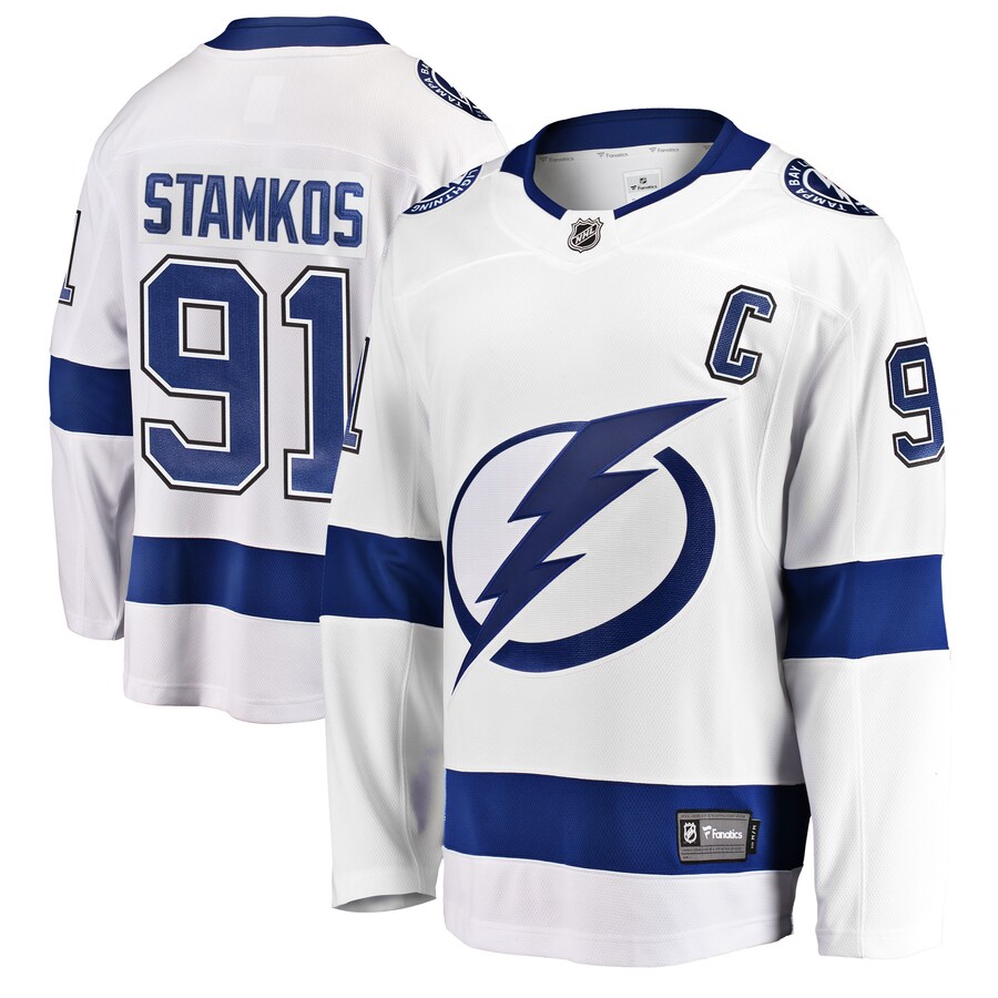 Men's Tampa Bay Lightning Steven Stamkos Fanatics Branded White Breakaway Player Jersey - ujerseystore