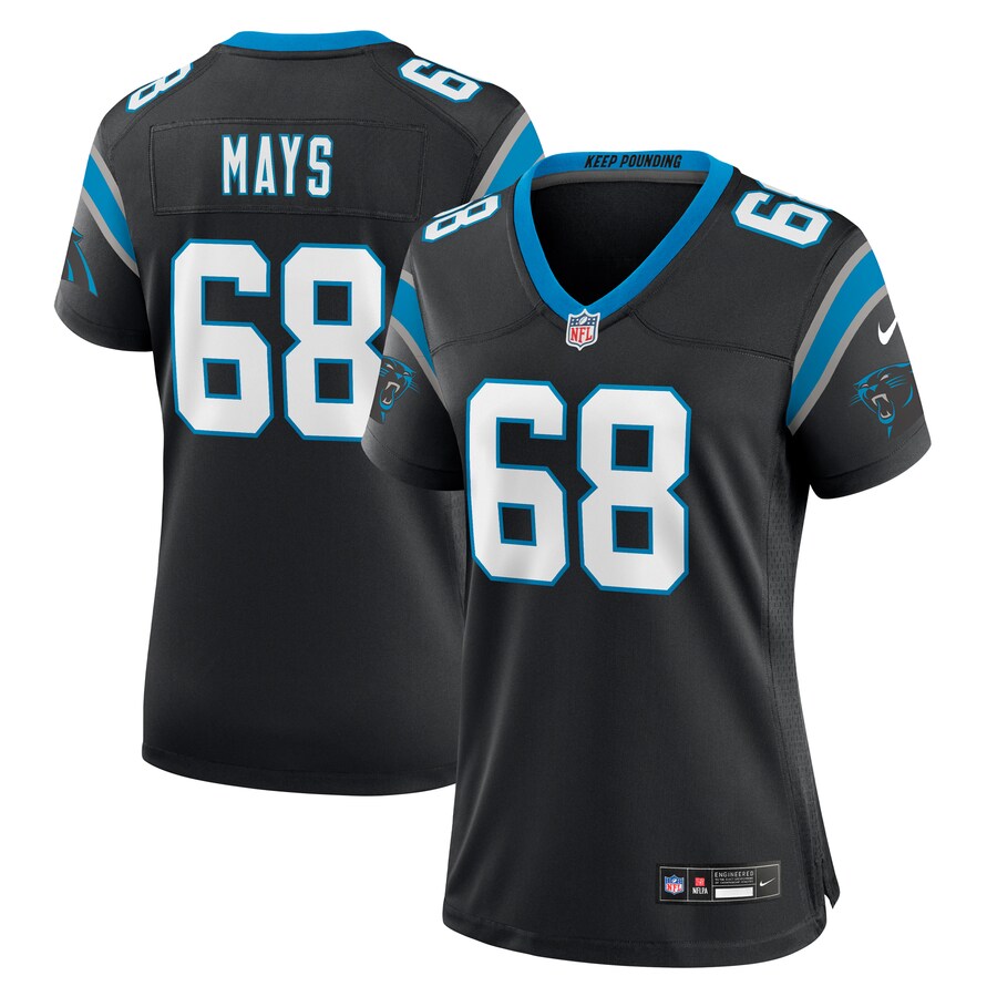 Women's Carolina Panthers Cade Mays Nike  Black Team Game Jersey - ujerseystore