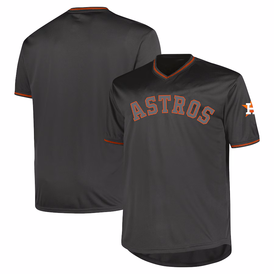 Men's Houston Astros Profile Charcoal Big & Tall Pop Fashion Jersey - ujerseystore
