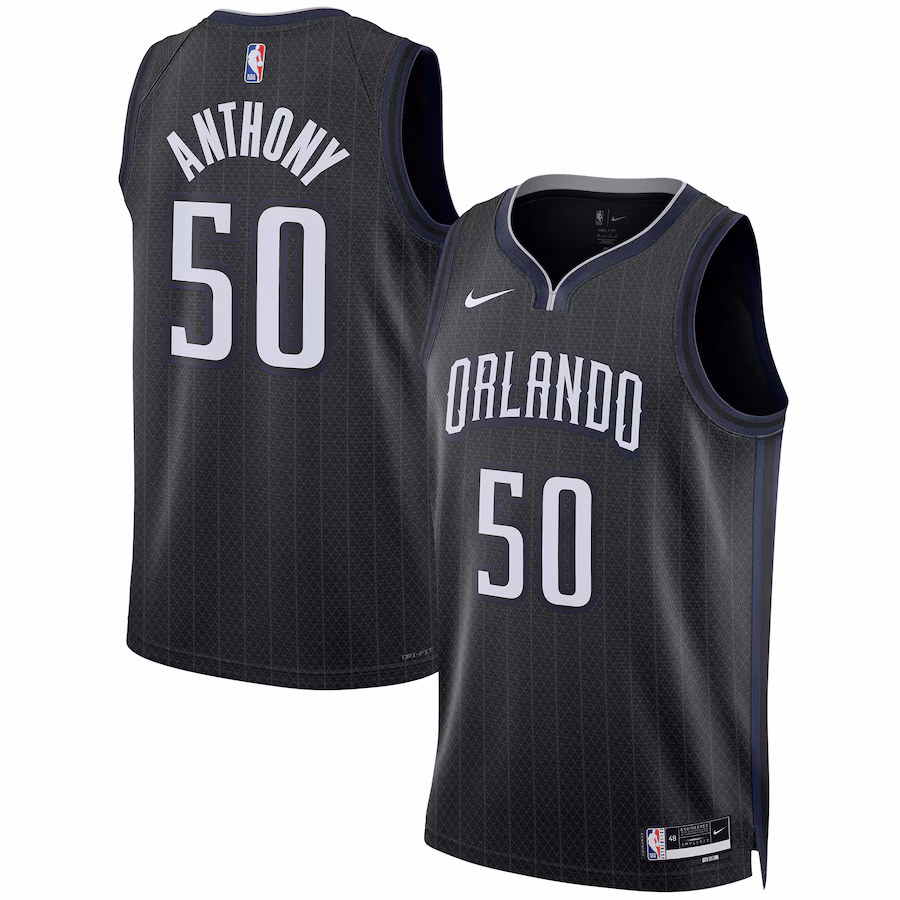 Unisex Orlando Magic Cole Anthony Nike Black 2022/23 Swingman Jersey - City Edition - ujerseystore