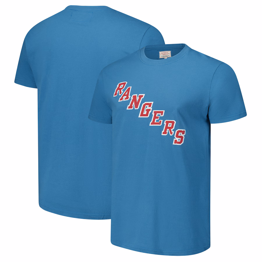 Men's New York Rangers American Needle Blue Brass Tacks T-Shirt - ujerseystore