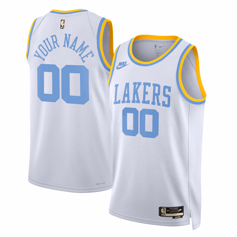 Unisex Los Angeles Lakers Nike White 2022/23 Custom Swingman Jersey - Classic Edition - ujerseystore