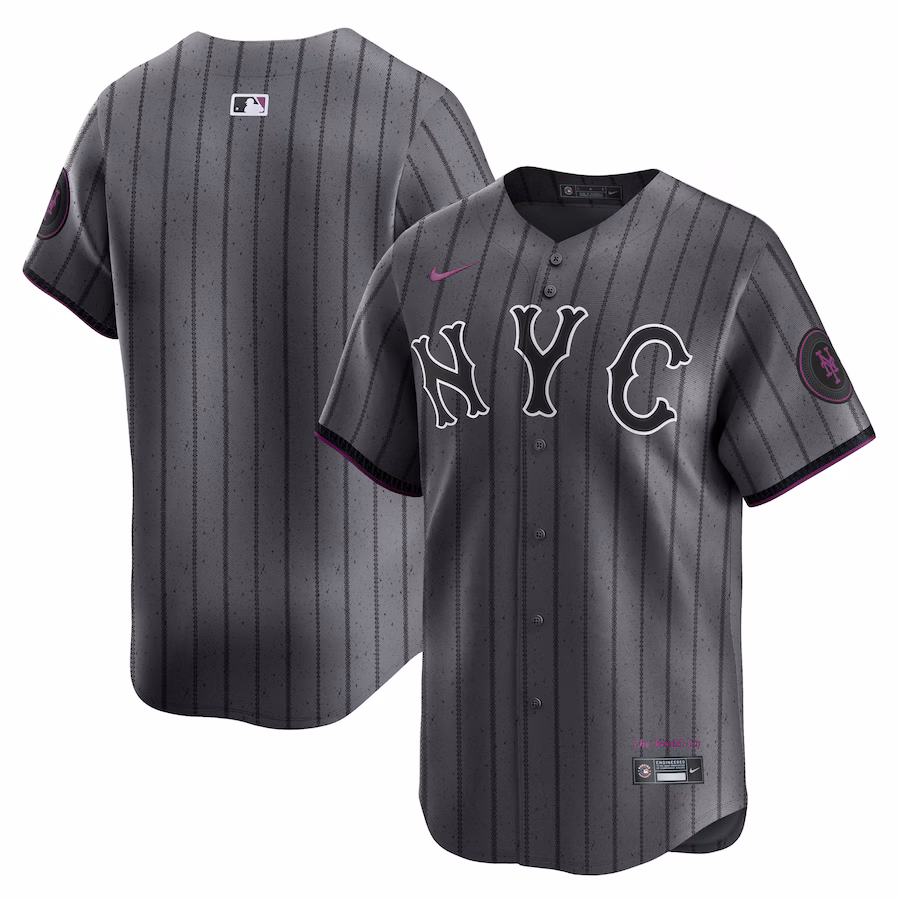Men's New York Mets Nike Graphite 2024 City Connect Limited Jersey - ujerseystore