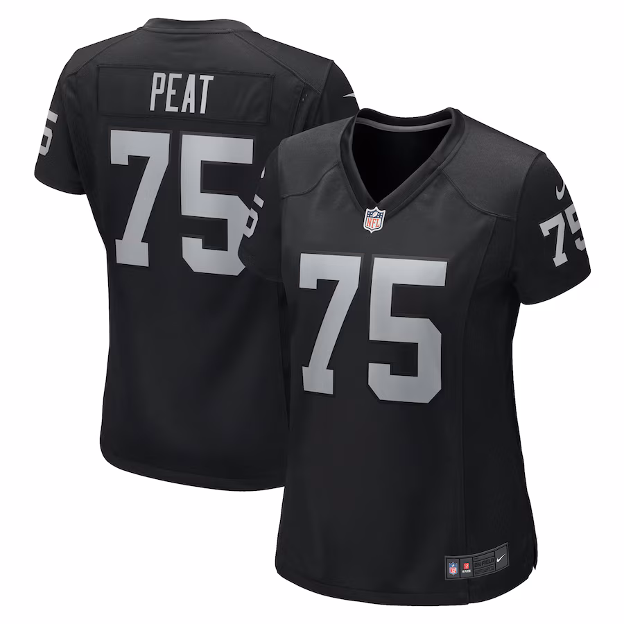 Women's Las Vegas Raiders Andrus Peat Nike Black Game Jersey - ujerseystore