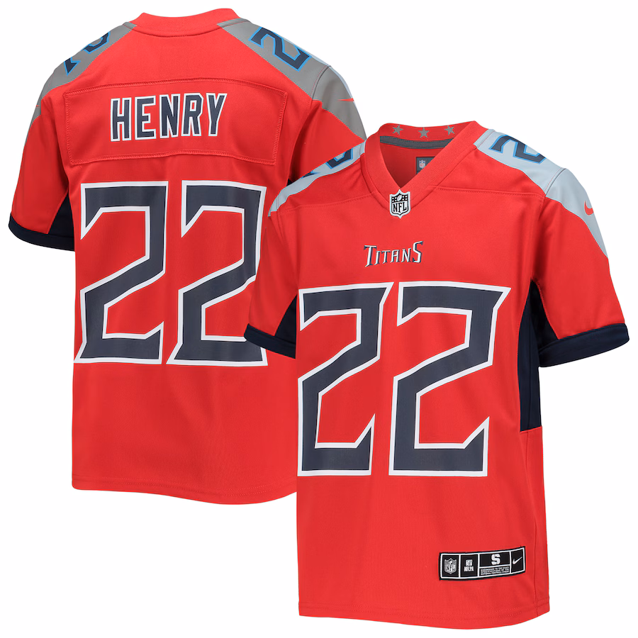 Youth Tennessee Titans Derrick Henry Nike Red Inverted Team Game Jersey - ujerseystore