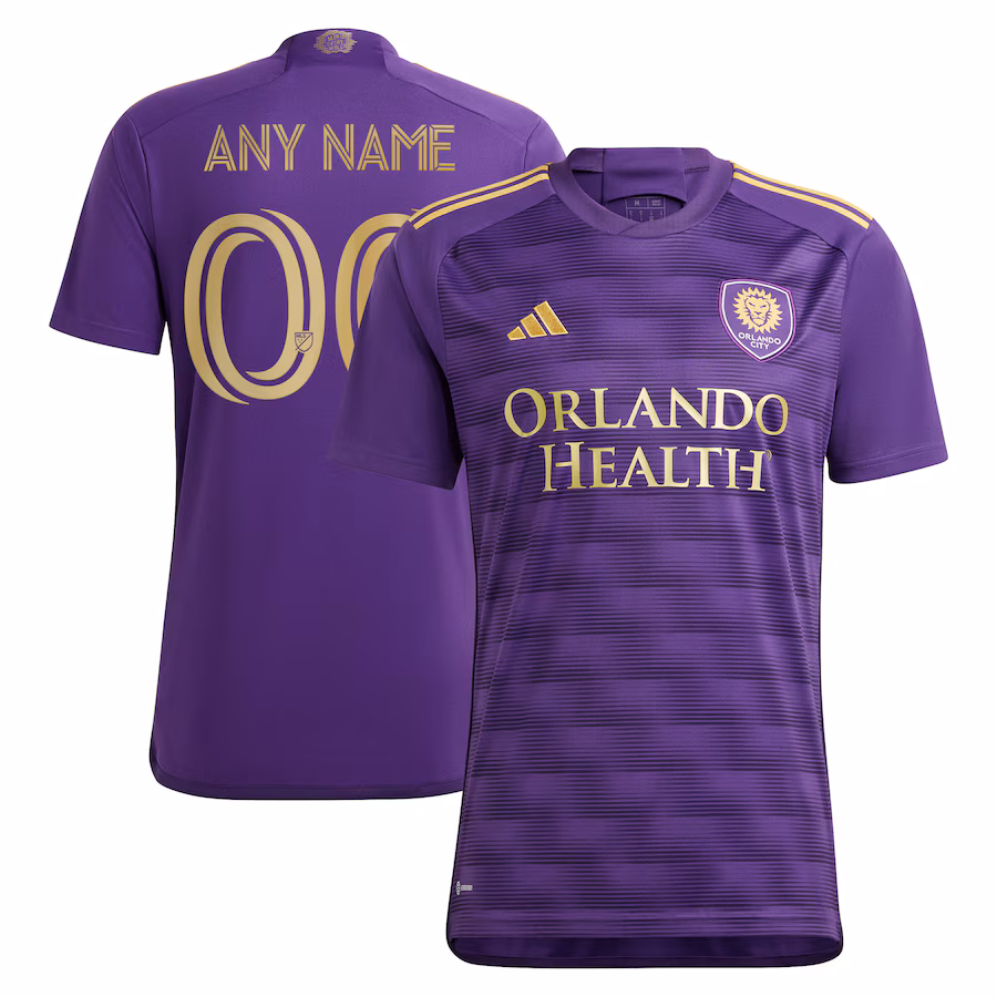 Men's Orlando City SC adidas Purple 2023 The Wall Kit Replica Custom Jersey - ujerseystore