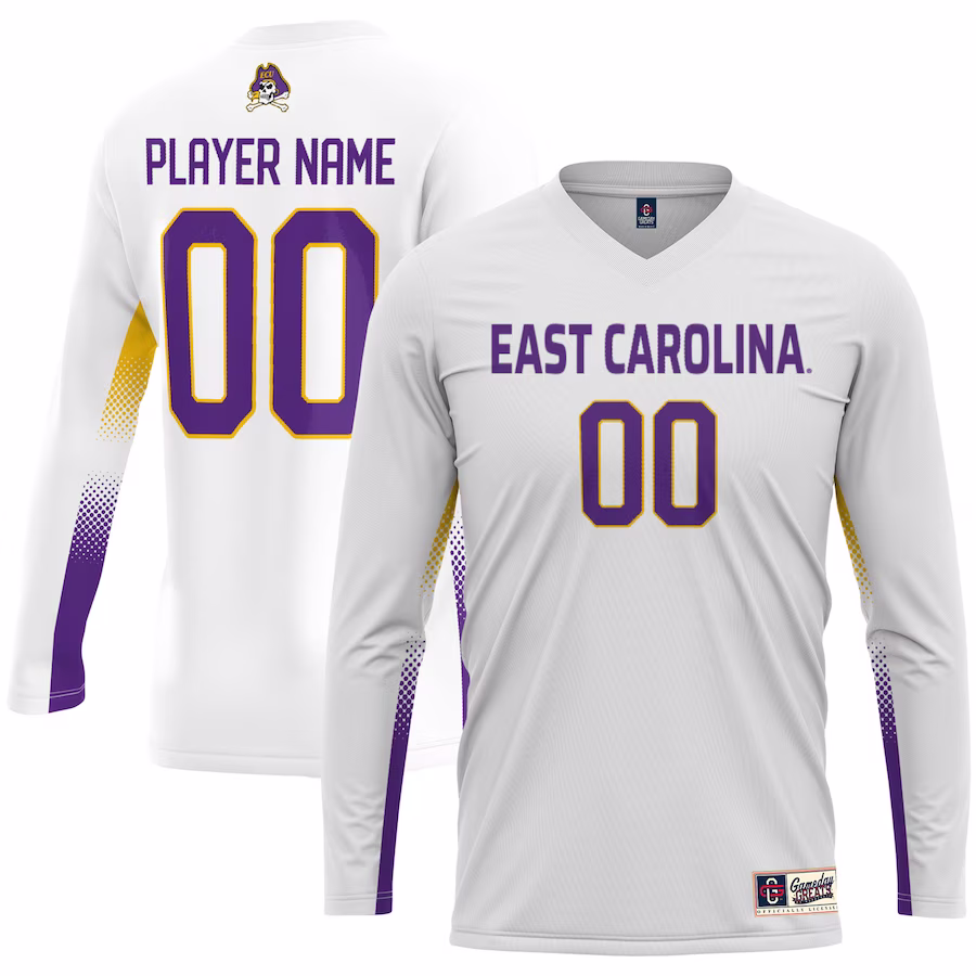 ECU Pirates GameDay Greats Youth NIL Lightweight Volleyball Jersey - White - ujerseystore