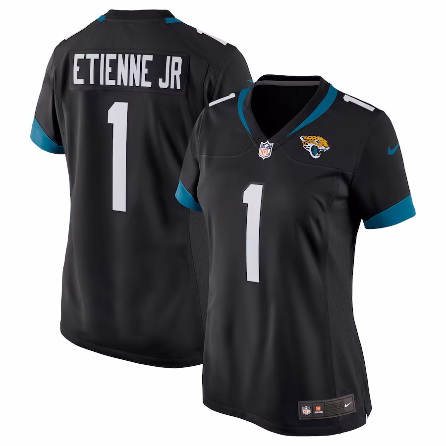 Women's Jacksonville Jaguars Travis Etienne Nike Black Game Jersey - ujerseystore
