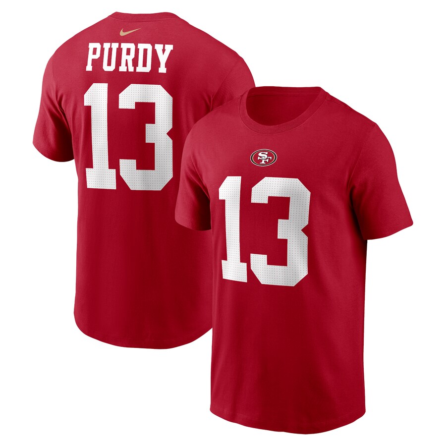 Youth San Francisco 49ers Brock Purdy Scarlet Nike Player Name & Number T-Shirt - ujerseystore