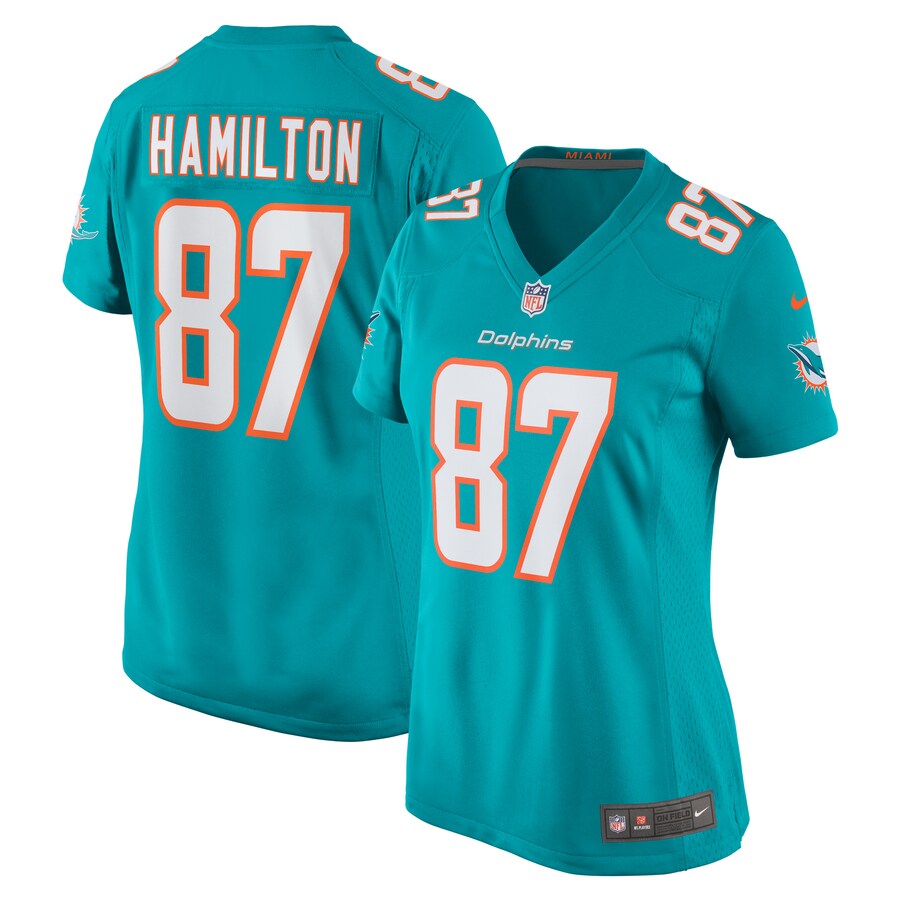 Women's Miami Dolphins DaeSean Hamilton Nike Aqua Home Game Player Jersey - ujerseystore