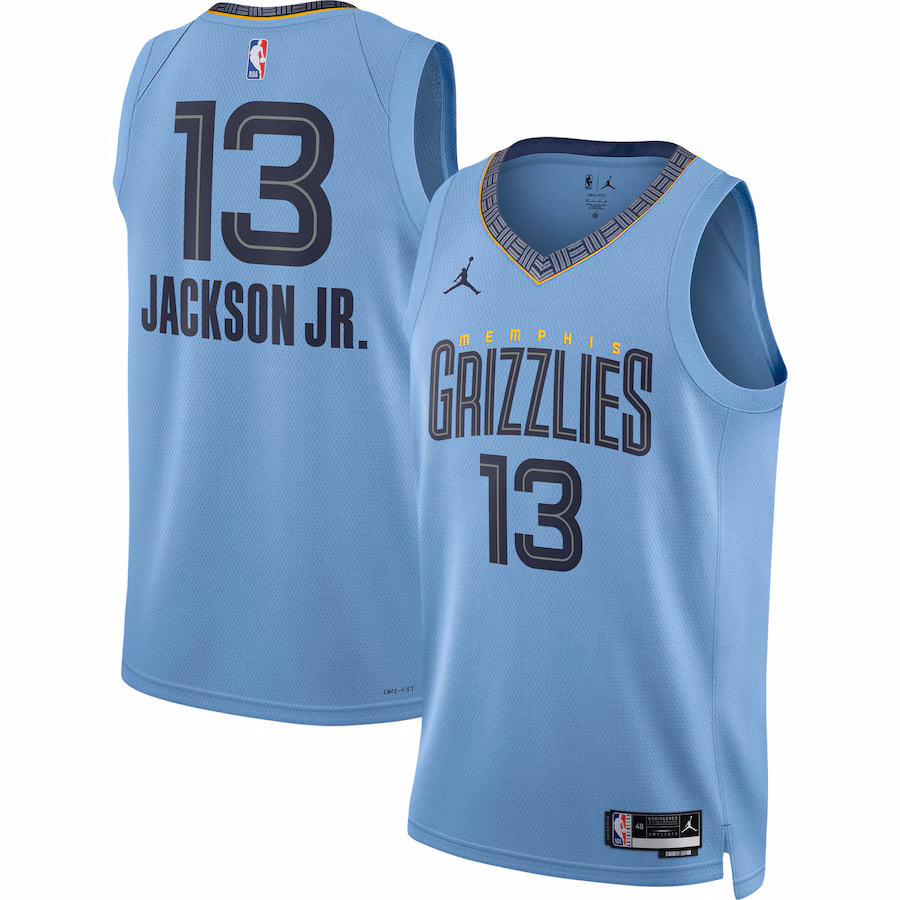 Unisex Memphis Grizzlies Jaren Jackson Jr. Jordan Brand Light Blue Swingman Jersey - Statement Edition - ujerseystore