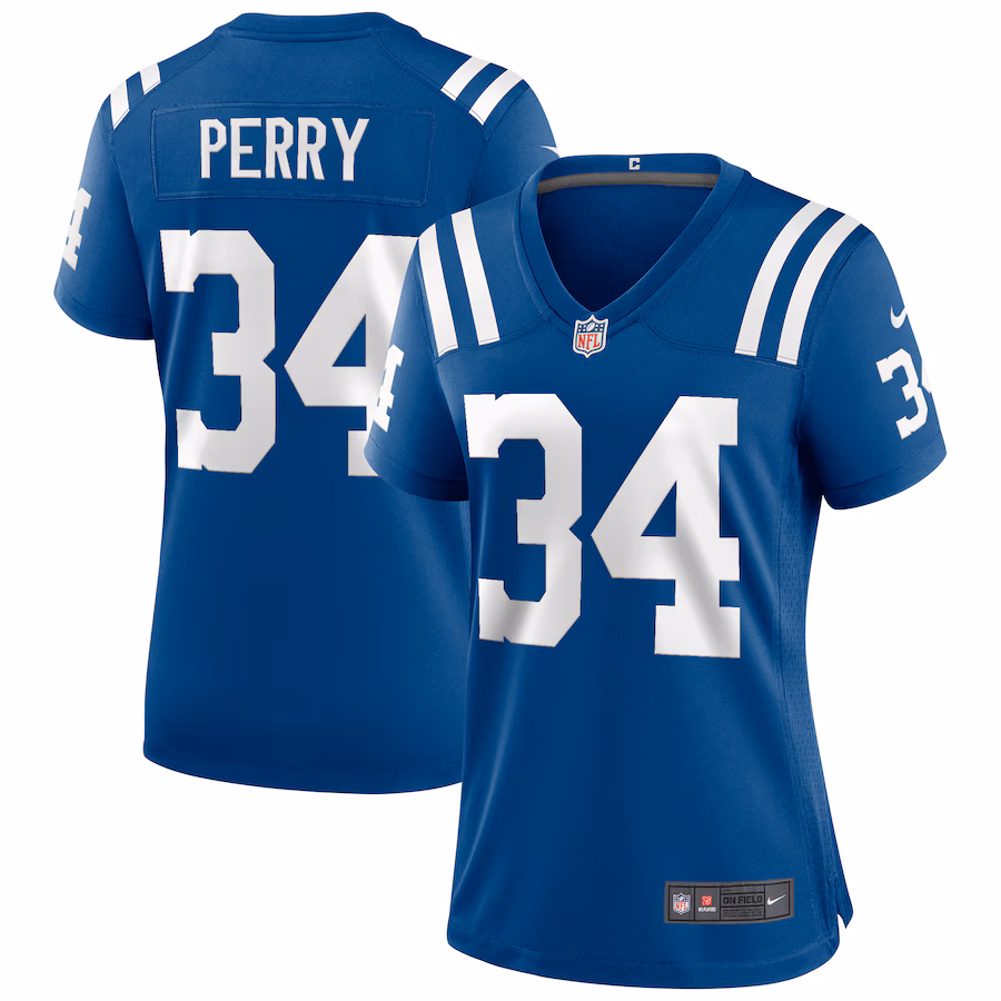 Women's Indianapolis Colts Joe Perry Nike Royal Game Retired Player Jersey - ujerseystore