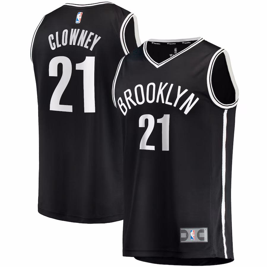 Youth Brooklyn Nets Noah Clowney Fanatics Black  Fast Break Replica Jersey - Icon Edition - ujerseystore