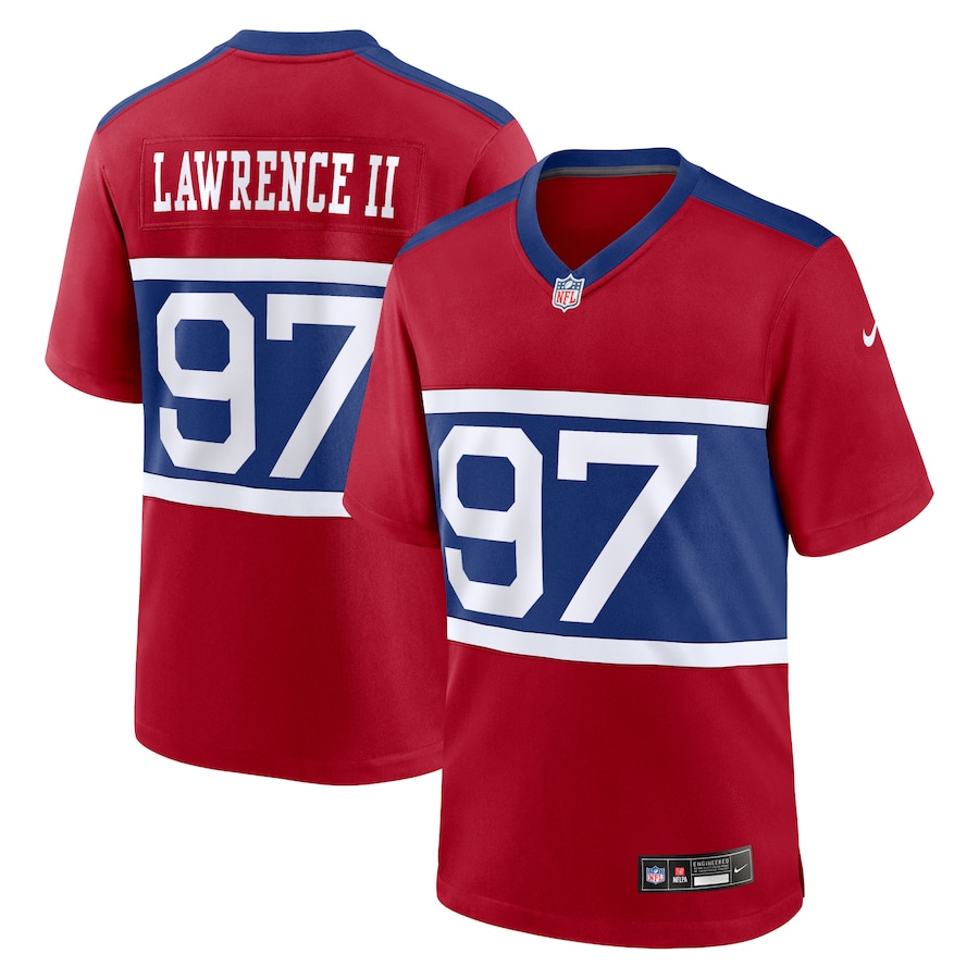 Men's New York Giants Dexter Lawrence II Nike Century Red Alternate Player Game Jersey - ujerseystore
