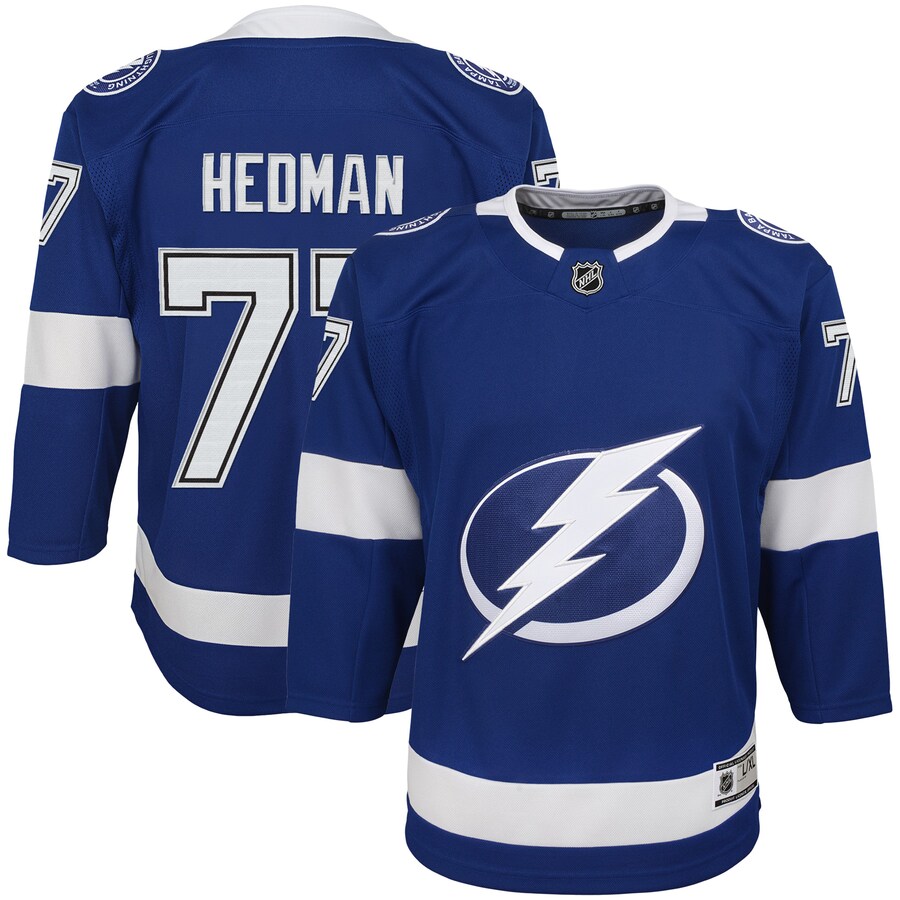 Youth Tampa Bay Lightning Victor Hedman Blue Home Premier Player Jersey - ujerseystore