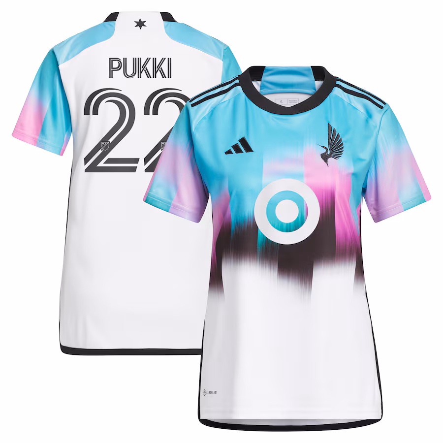 Women's Minnesota United FC Teemu Pukki adidas White 2024 The Northern Lights Kit Replica Player Jersey - ujerseystore