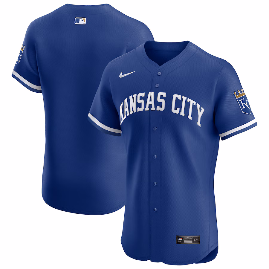 Men's Kansas City Royals Nike Royal Alternate Vapor Premier Elite Patch Jersey - ujerseystore